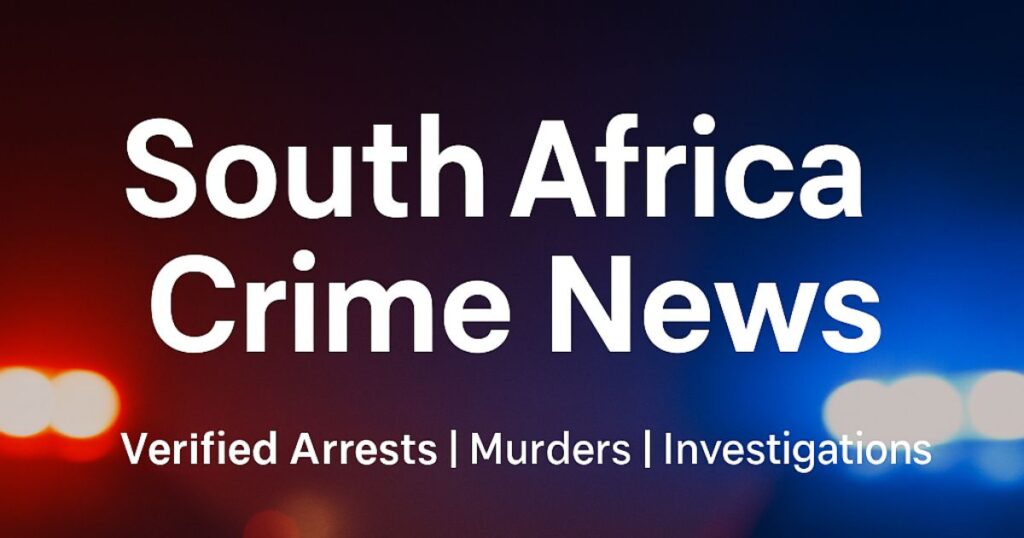 South Africa Crime News 2 Banner for South Africa Crime News with police lights background