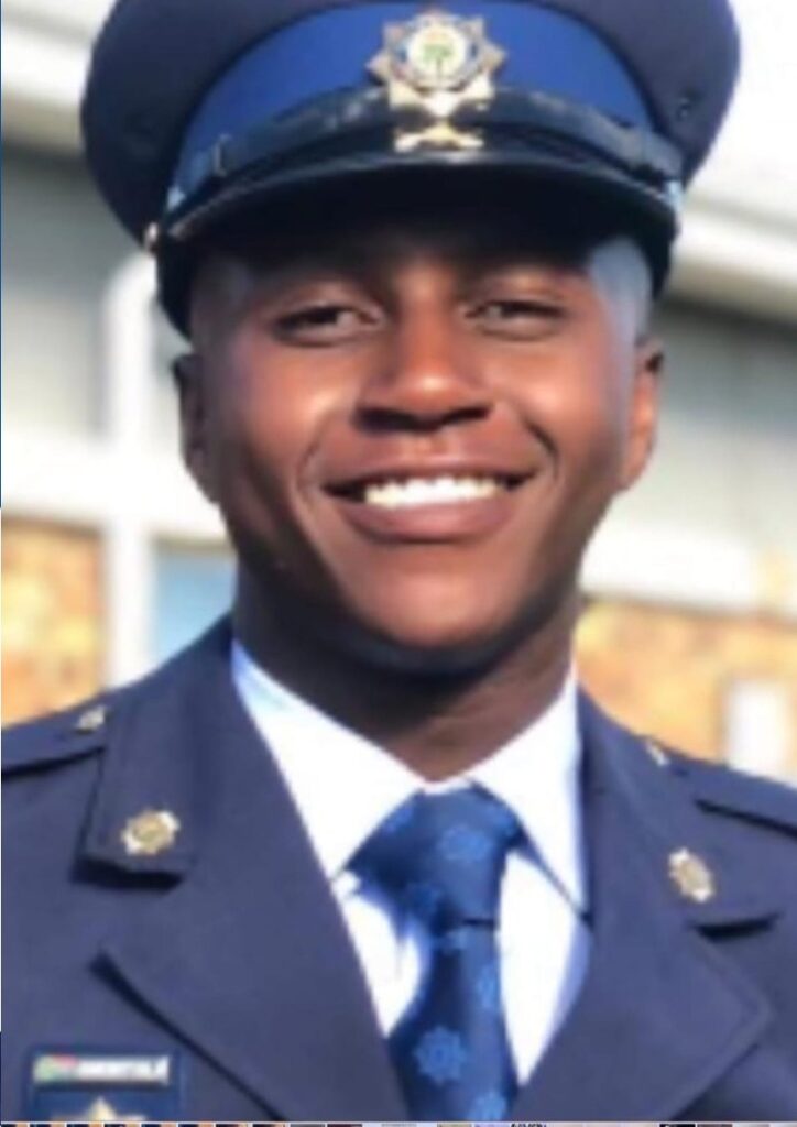 2 South African Police Officers Reported Missing 2 Portrait of Hlalanathi Gwebityala, a missing 23-year-old South African Police Service officer from Mthatha, wearing his SAPS uniform.