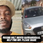 picture collage of Hamlet and his suzuki, the missing Bolt driver from Hammanskraal, last seen on 14 September 2025.