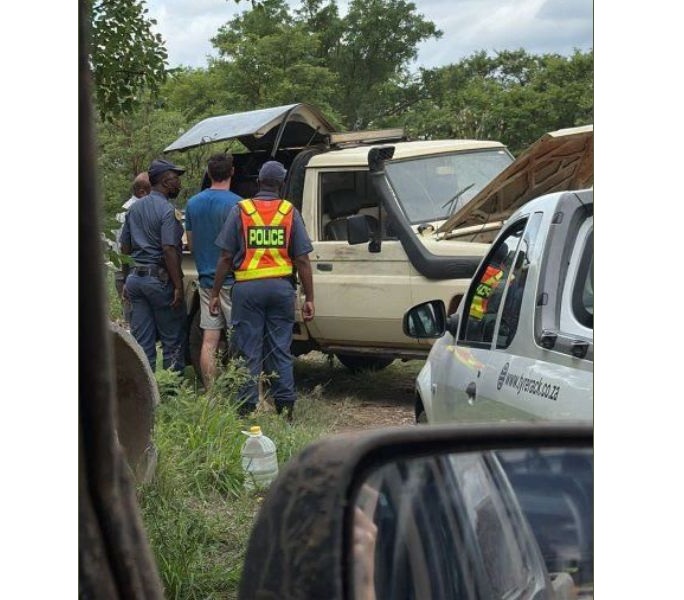 Recovery of Reuben Marsberg’s vehicle near Polokwane during police investigation