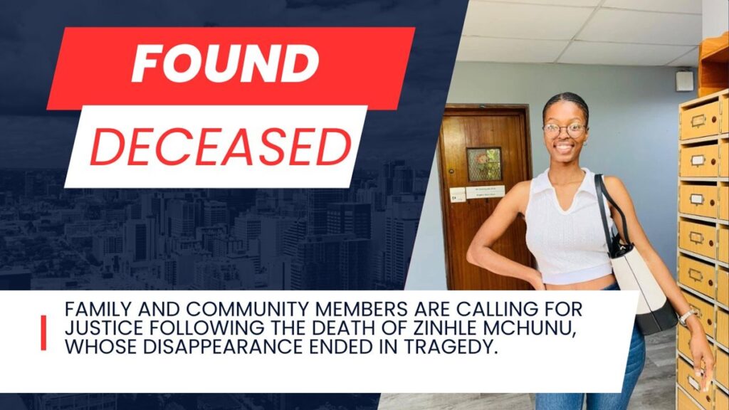 Portrait of Zinhle Mchunu, whose case is under investigation in Umlazi