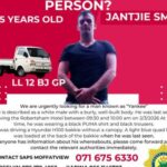 Missing Person Robertsham: Jantjie Smit Disappears in Johannesburg 3 Portrait of missing man Jantjie Smit, last seen in Robertsham, Johannesburg