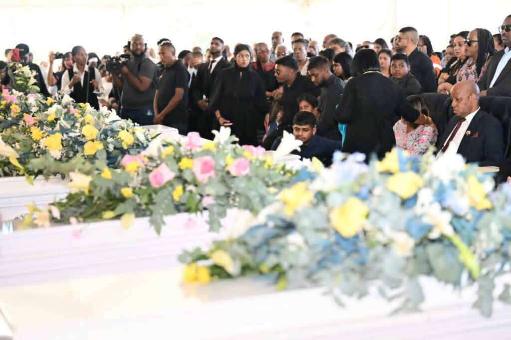Mourners gathered at Monswamy family funeral KwaDukuza April 2026