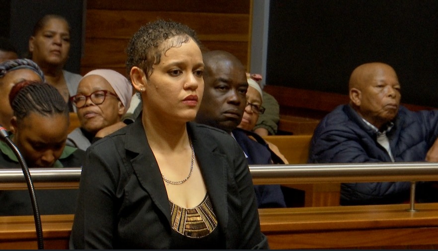 Tiffany Meek during her court appearance in the Jayden-Lee Meek murder case in Johannesburg