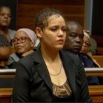 Tiffany Meek appearing in the Johannesburg High Court during her April 2026 court hearing in the Jayden-Lee murder case